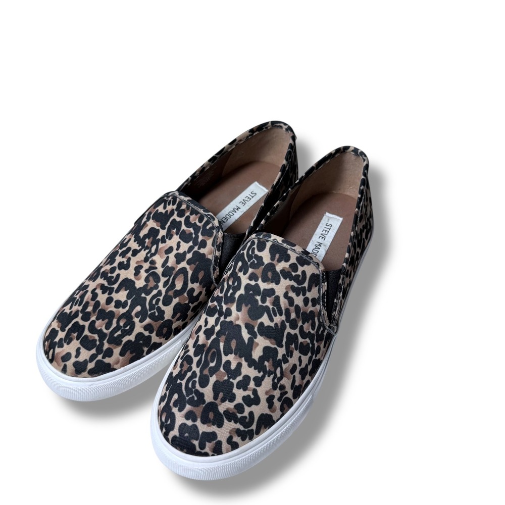 EUC Steve Madden Leopard Print Slip On Casual Sneakers Size 9.5M - Picture 11 of 11